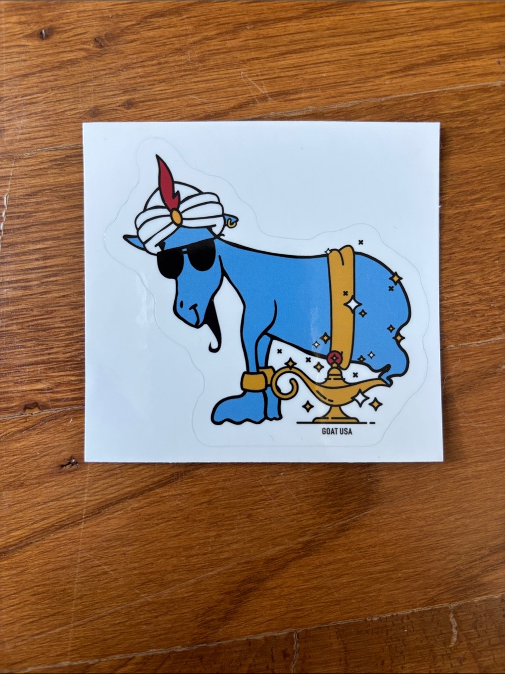 GOAT USA Blue Genie Sticker for Kids and Teens